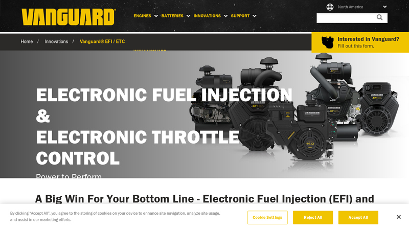 EFI and ETC Commercial Engines