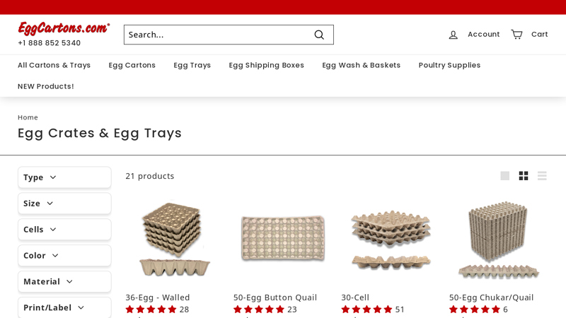 Egg Trays, Crates & Filler Flats