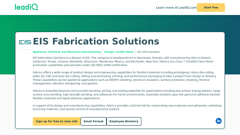 EIS Fabrication Solutions