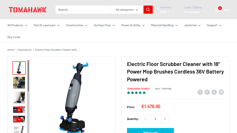 Electric Floor Scrubber Cleaner 18