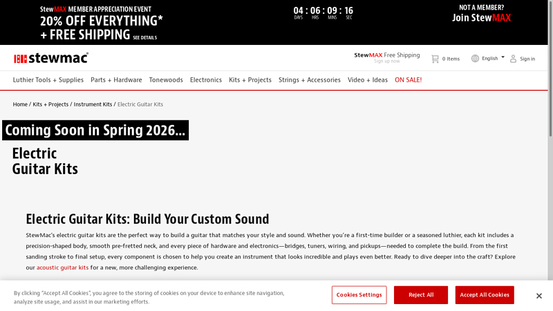 Electric Guitar Kits for DIY Building