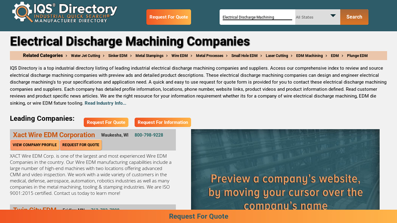Electrical Discharge Machining Companies