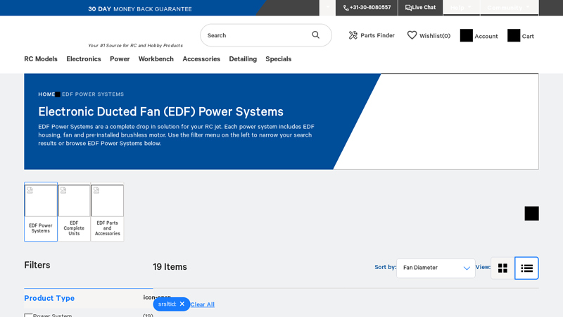 Electronic Ducted Fan (EDF) Power Systems
