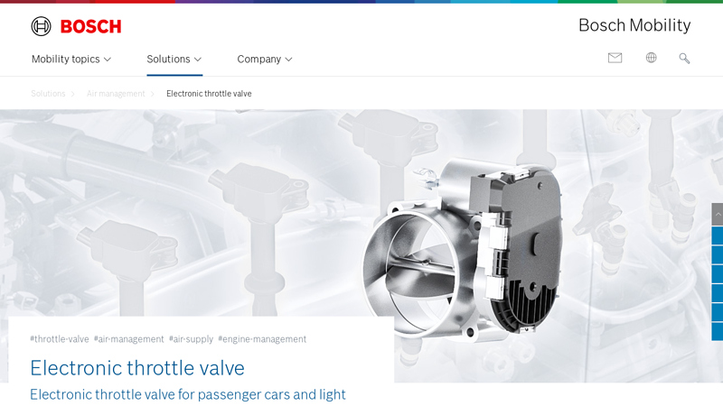 Electronic throttle valve