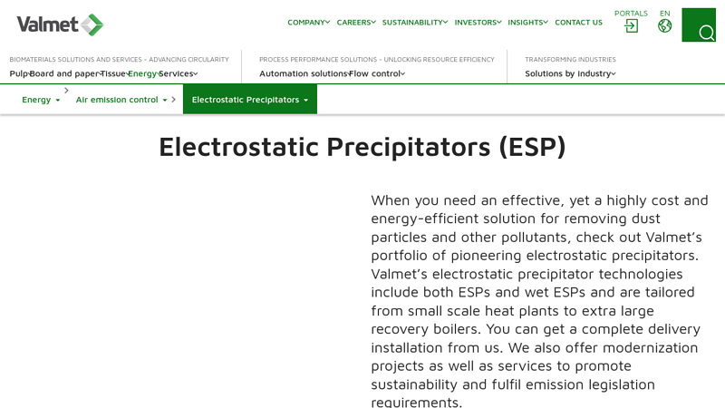 Electrostatic Precipitators (ESP)