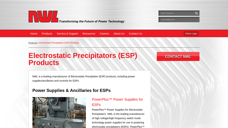 Electrostatic Precipitators (ESP) Products