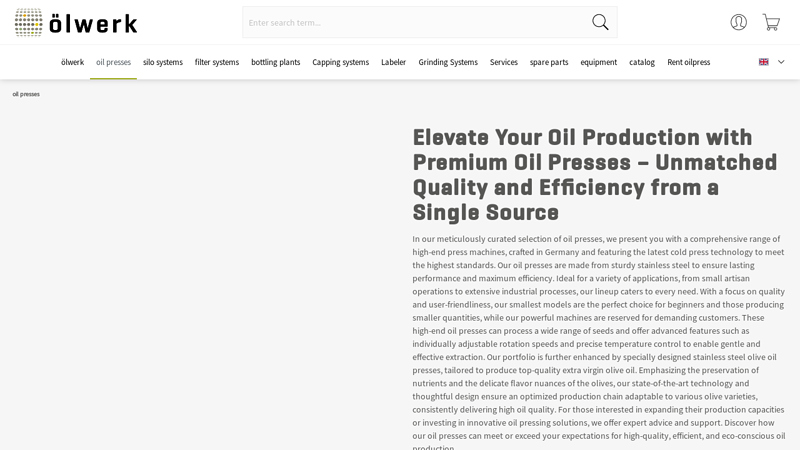 Elevate Your Oil Production with Premium Oil Presses