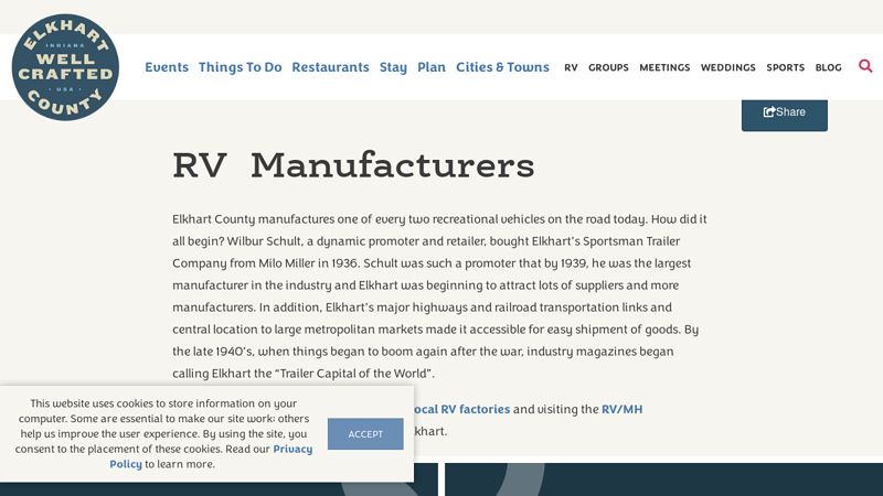 Elkhart County RV Manufacturers