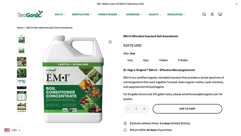 EM•1® Microbial Inoculant Soil Amendment