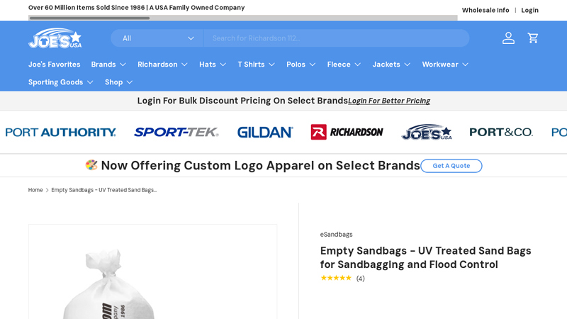 Empty Sandbags Wholesale