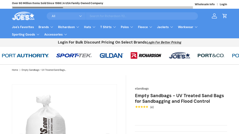 Empty Sandbags Wholesale