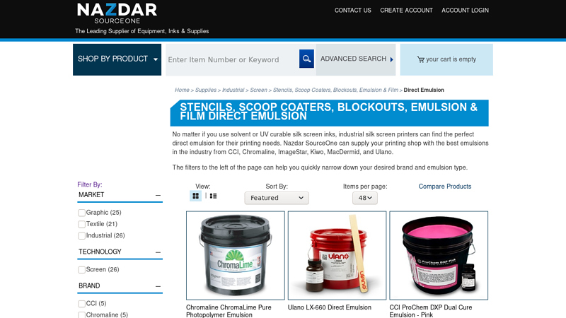 Emulsions & Hardeners for Industrial Printing