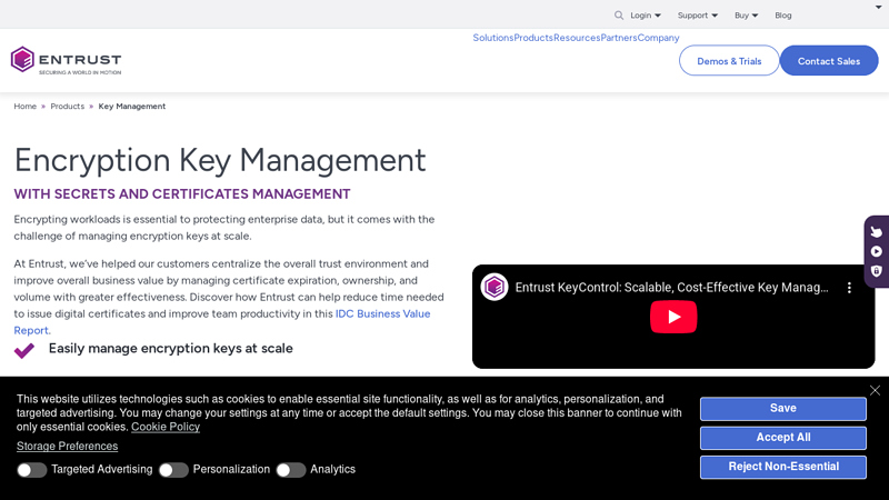 Encryption Key Management Solutions