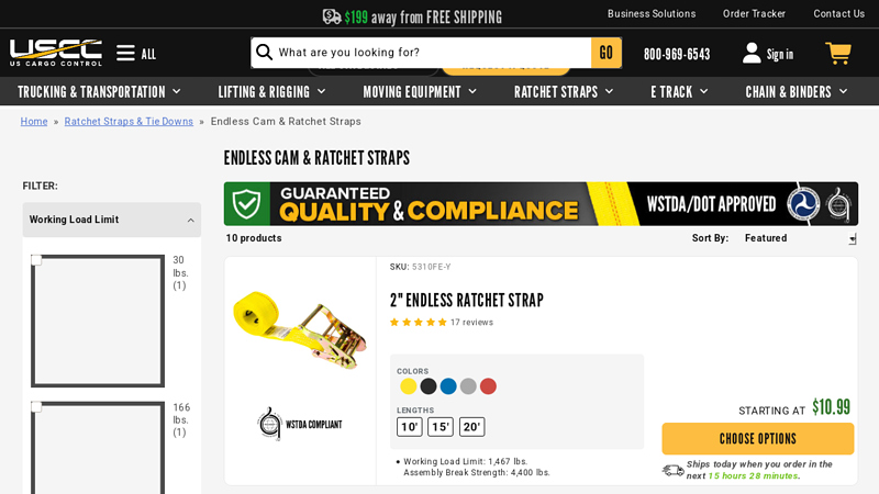 Endless Cam & Ratchet Straps