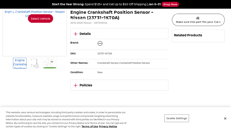 Engine Crankshaft Position Sensor