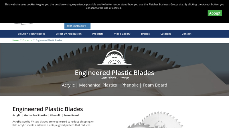 Engineered Plastic Blades Saw Blade Cutting