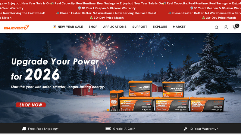 Enjoybot Lithium Batteries  Extra-Long Lifespan