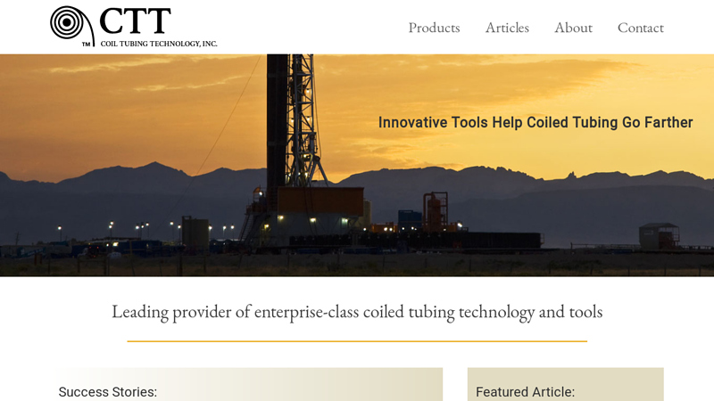 Enterprise-Class Coil Tubing Technology-Tools