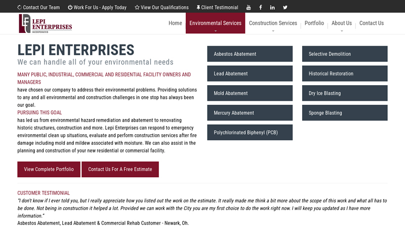 Environmental and Hazardous Materials Remediation and Abatement