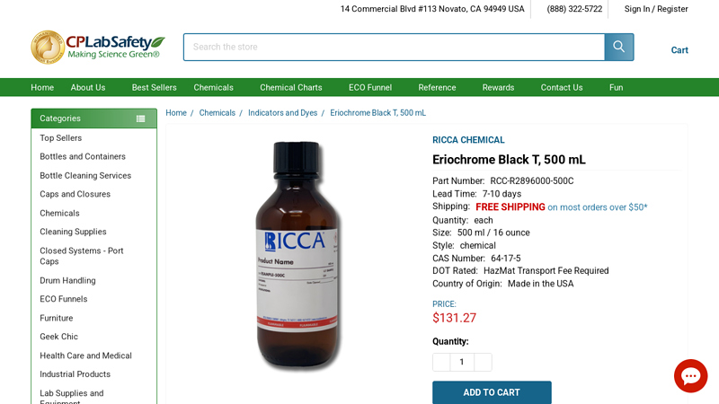 Eriochrome Black T, 500 ml