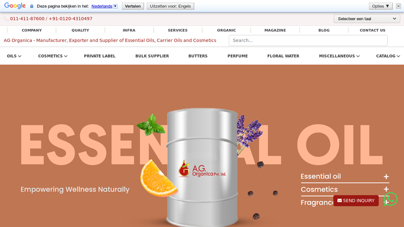 Essential Oils Manufacturer & Wholesale Bulk Oils Supplier