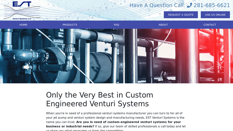 EST Venturi Systems: Custom Engineered Venturi Systems