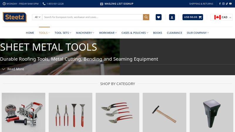 European Sheet Metal Tools & Roofing Equipment