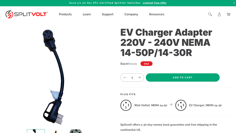 EV Charger Adapter 220V