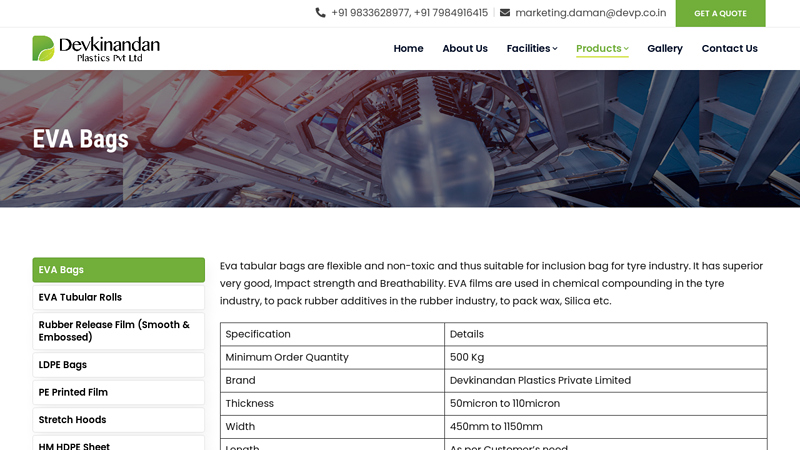 EVA bags manufacturers in India.