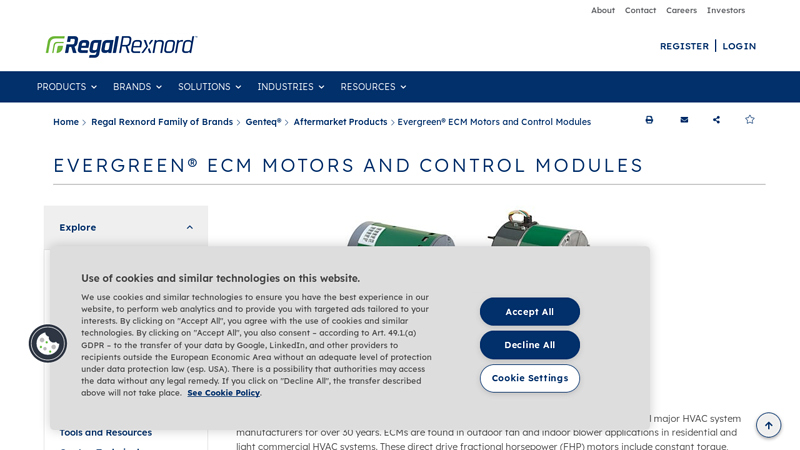 Evergreen® ECM Motors and Control Modules