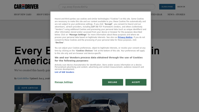 Every EV from Every Brand in America