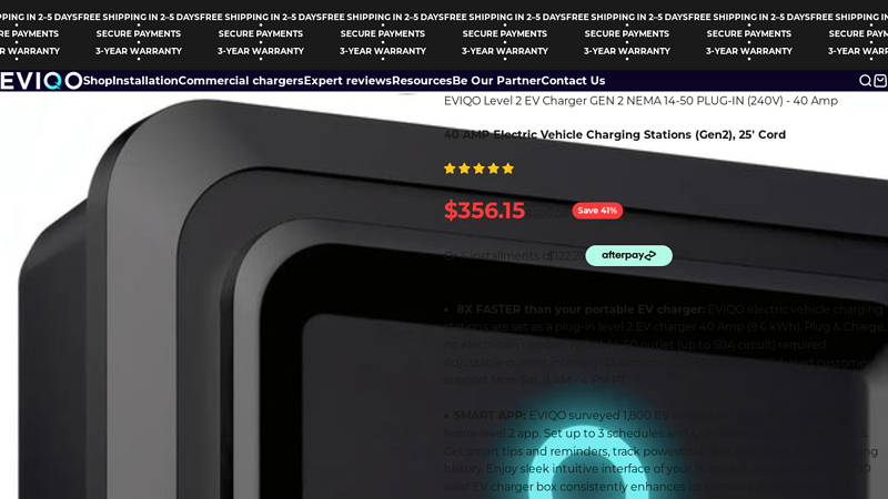 EVIQO Level 2 EV Charger GEN 2 NEMA 14