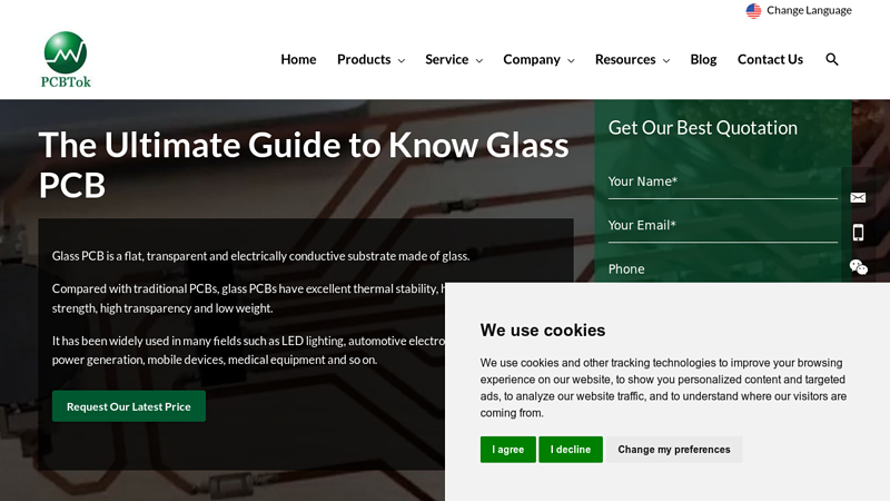 Excellent Quality Glass PCB from PCBTok