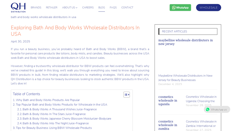 Exploring Bath And Body Works Wholesale Distributors In USA