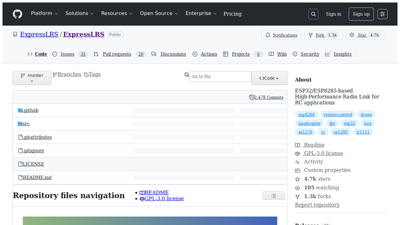 ExpressLRS/ExpressLRS: ESP32/ESP8285