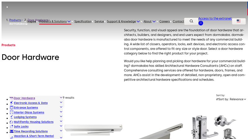 Exterior Door Hardware & Interior Door Hardware