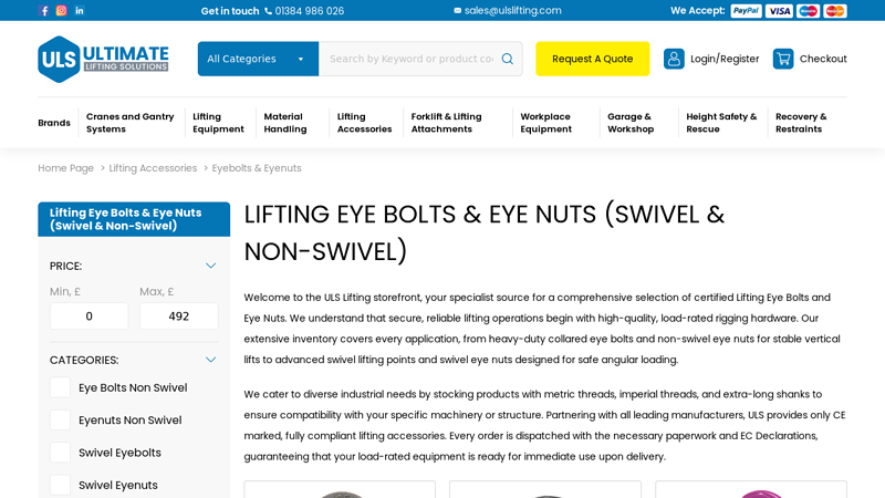 Eyebolts and Eyenuts