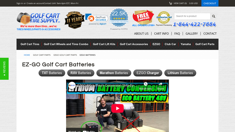 EZ-GO Golf Cart Batteries