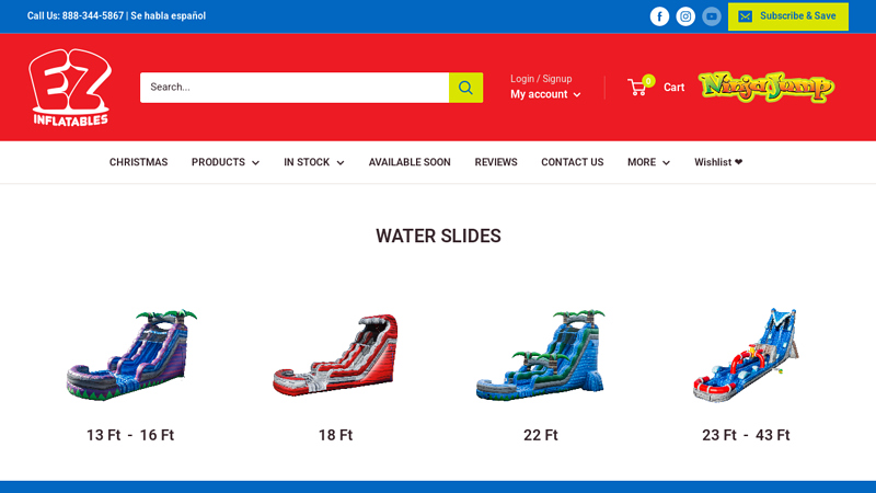 EZ Inflatables Commercial Grade Water Slides