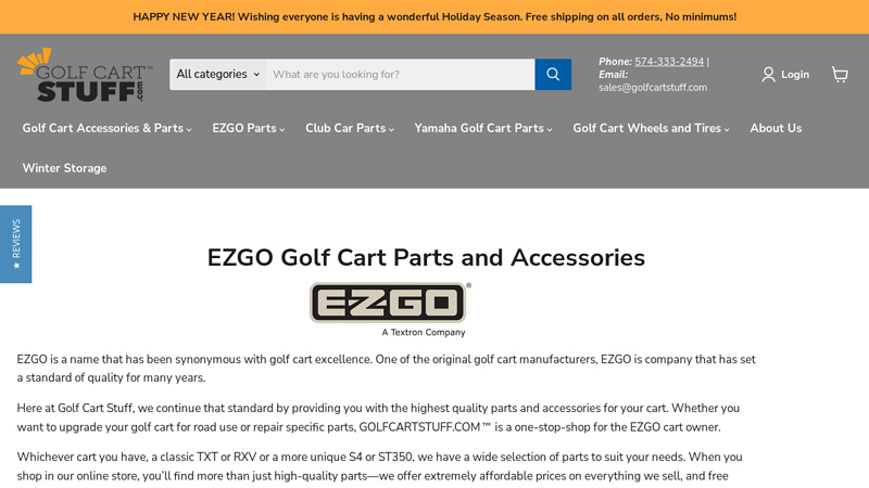 EZGO Golf Cart Parts & Accessories