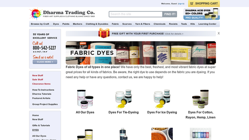 Fabric Dyes From Dharma Trading Co.
