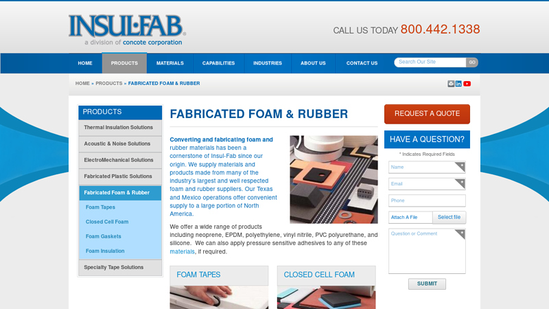 Fabricated Foam & Rubber