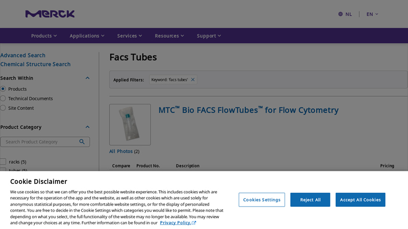 Facs tubes