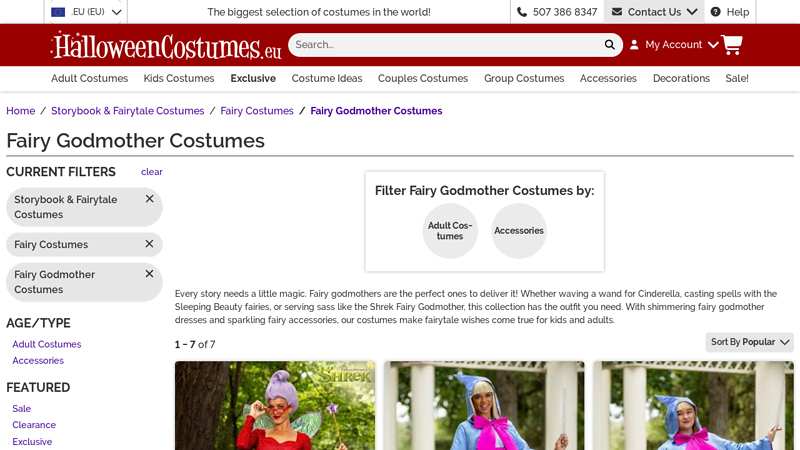Fairy Godmother Costumes for Girls & Women