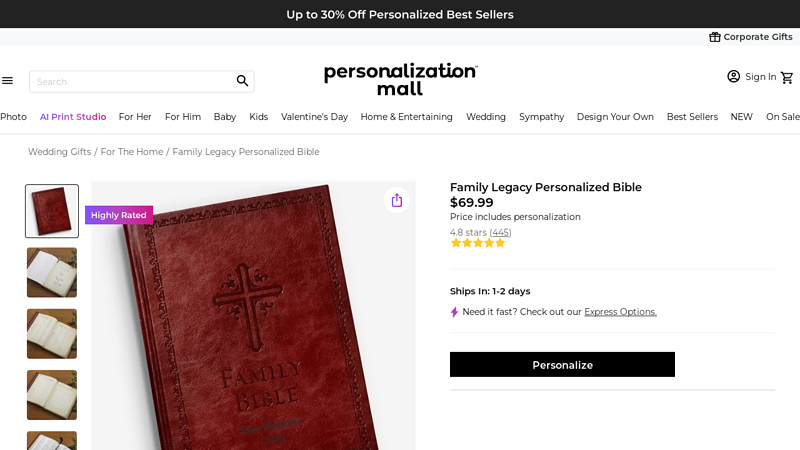 Family Legacy Personalized Bible