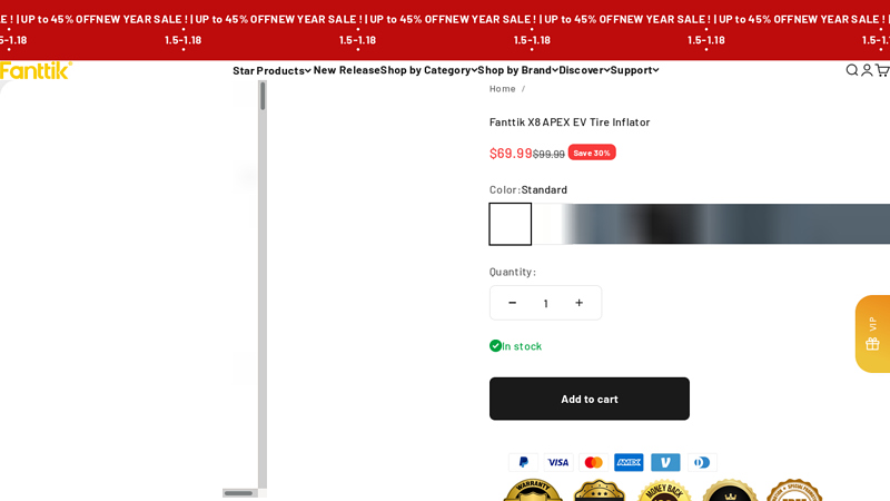 Fanttik X8 APEX EV Tire Inflator