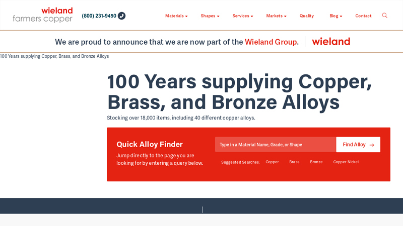 Farmers Copper, LTD.: Copper Metal Supplier