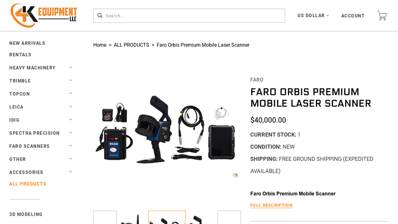 Faro Orbis Premium Mobile Laser Scanner