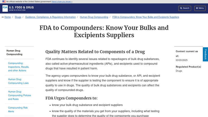 FDA to Compounders