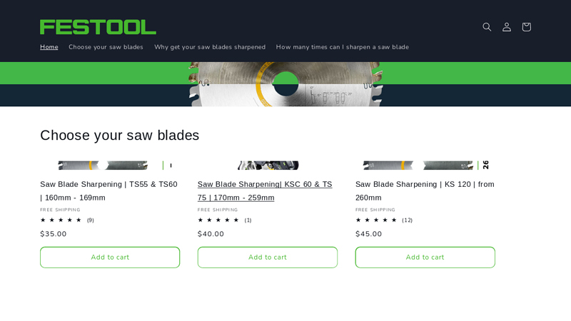 Festool Sharpening Service